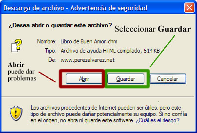 C&oacute;mo descargar sin problemas un fichero CHM